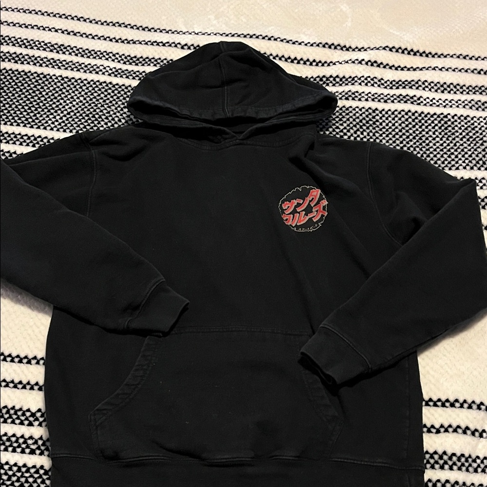 Santa Cruz Skateboards Black Hoodie with Red Logo